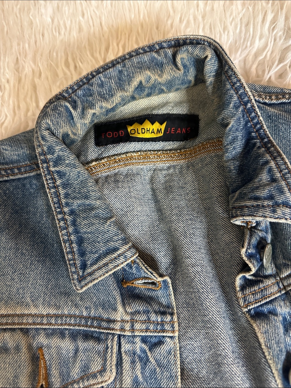 Vintage Todd Oldham Washed Blue Denim Jacket - Picture 2 of 5